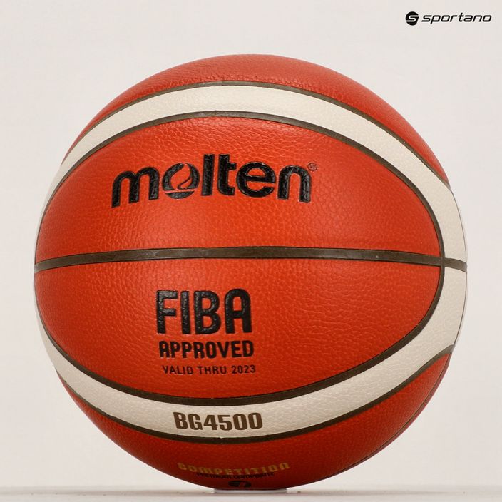 Piłka do koszykówki Molten B7G4500 FIBA orange/ivory rozmiar 7 8