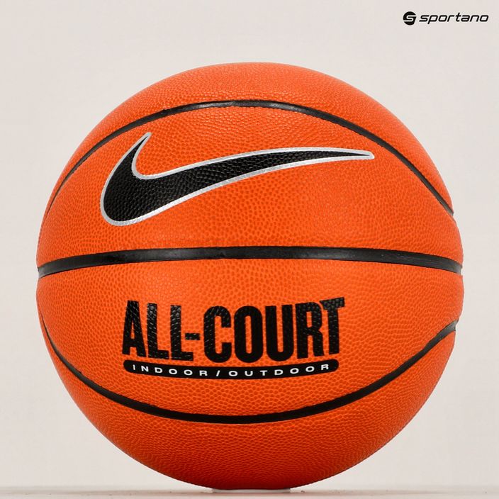 Piłka do koszykówki Nike Everyday All Court 8P Deflated amber/black/metallic silver rozmiar 5 7