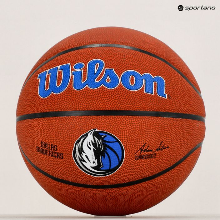 Piłka do koszykówki Wilson NBA Team Alliance Dallas Mavericks brown rozmiar 7 6