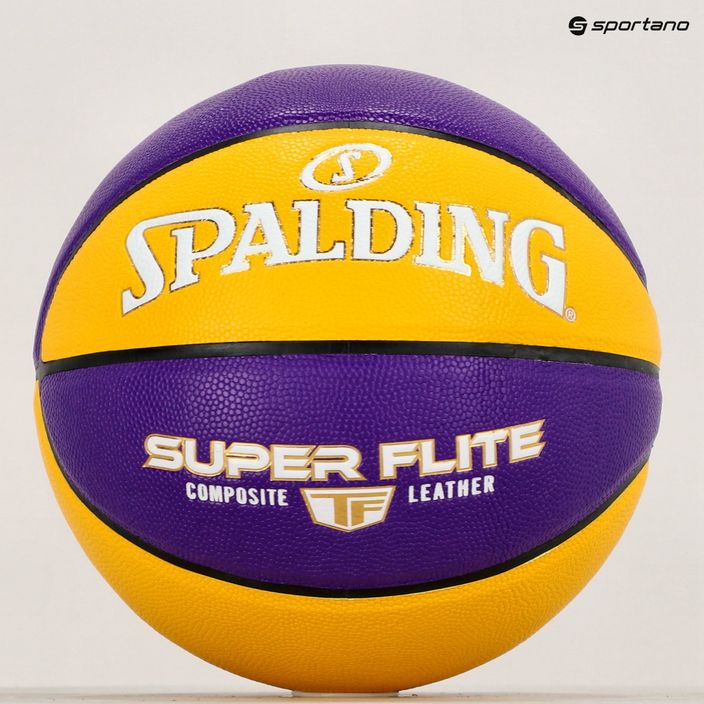 Piłka do koszykówki Spalding Super Flite fioletowa/żółta rozmiar 7 5
