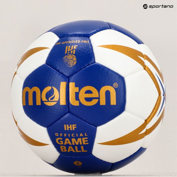 Piłka do piłki ręcznej Molten H2X5001-BW IHF blue/white rozmiar 2 4
