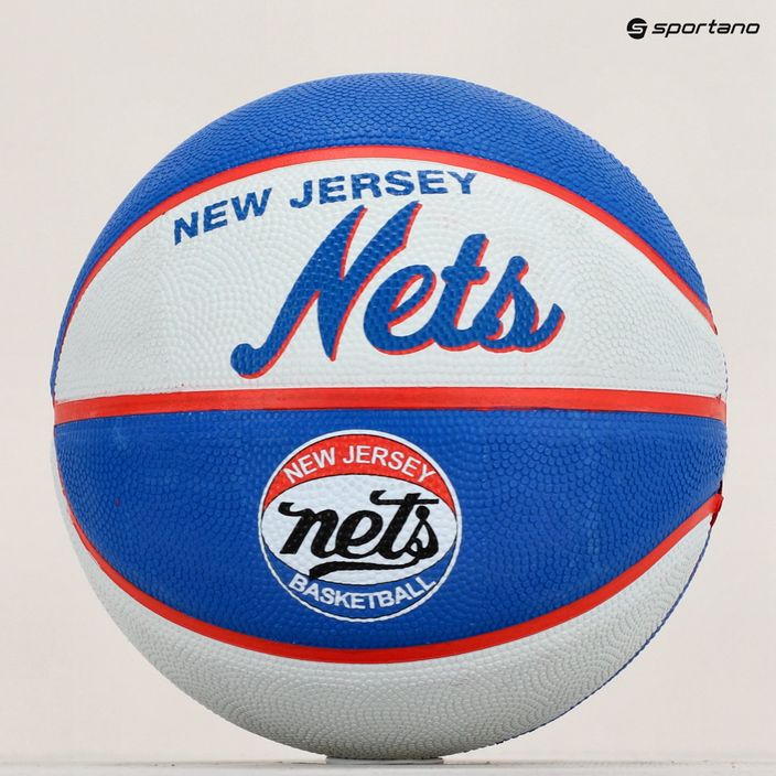 Piłka do koszykówki dziecięca Wilson NBA Team Retro Mini Brooklyn Nets black rozmiar 3 5