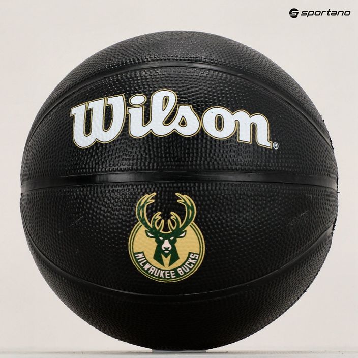 Piłka do koszykówki dziecięca Wilson NBA Team Tribute Mini Milwaukee Bucks black rozmiar 3 9