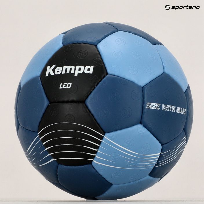 Piłka do piłki ręcznej Kempa Leo niebieska/czarna rozmiar 2 6
