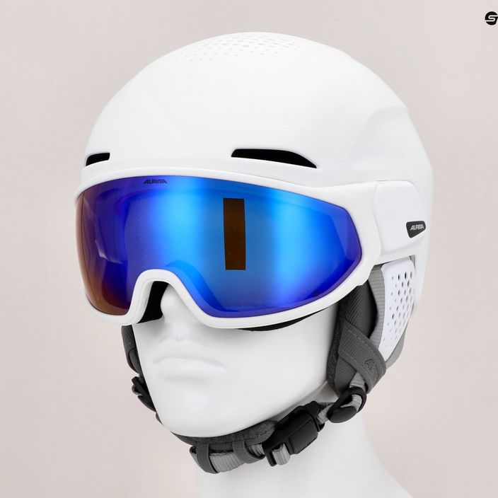 Kask narciarski Alpina Alto Q-Lite white matt/blue revo 11