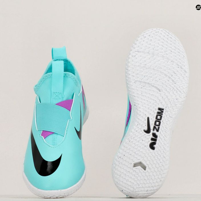 Buty piłkarskie dziecięce Nike Jr Zoom Mercurial Vapor 15 Academy IC hyper turquoise/black/ white/fuchsia dream 8