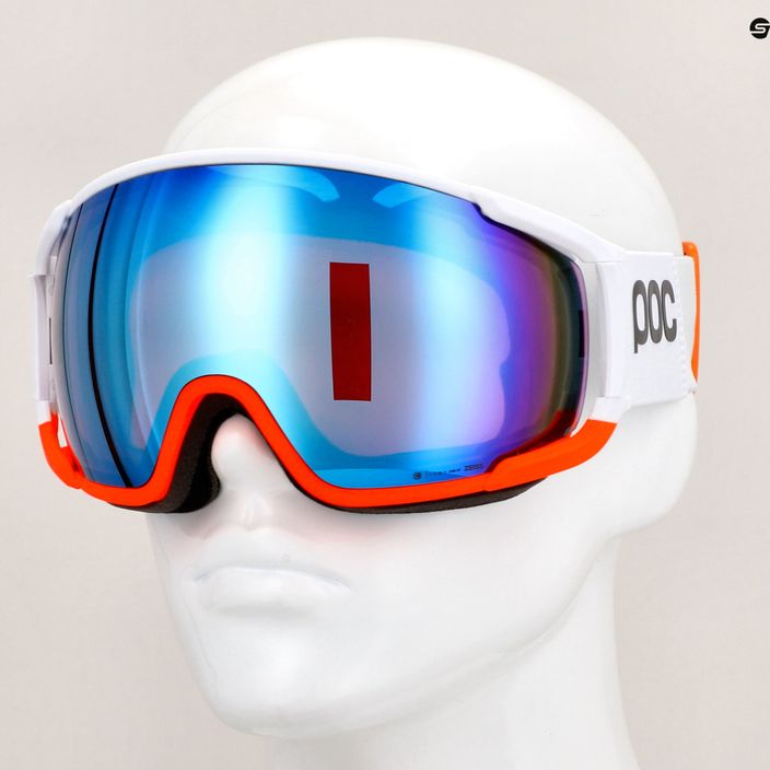 Gogle narciarskie POC Zonula Race hydrogen white/zink orange/partly blue 6