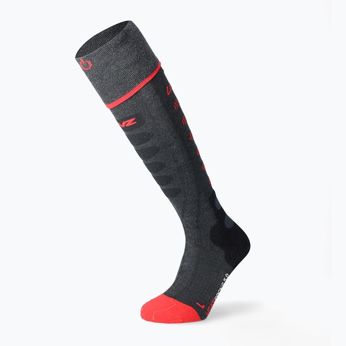 Skarpety narciarskie podgrzewane Lenz Heat Sock 5.1 Toe Cap Regular Fit anthracite/red 5