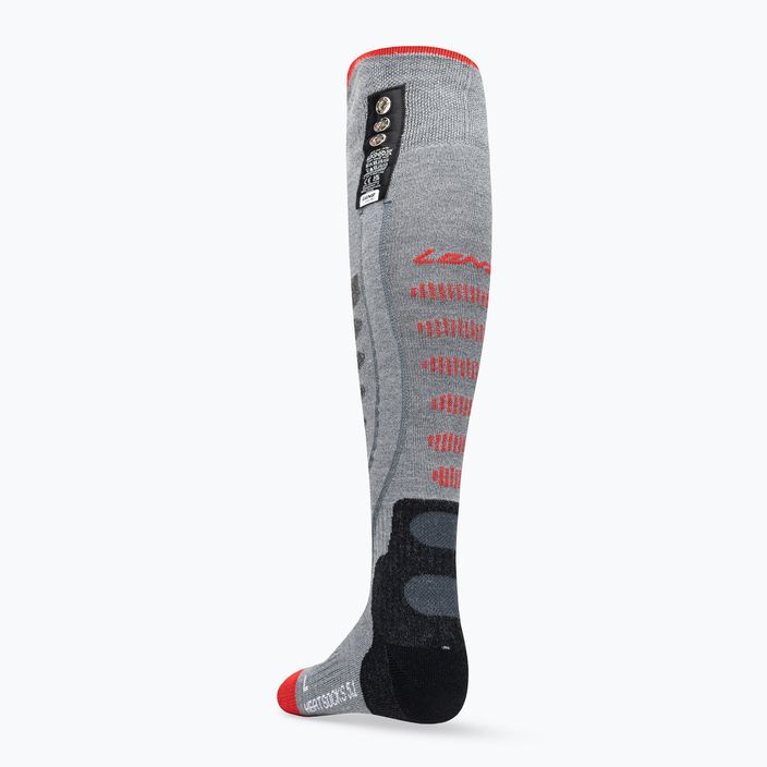 Skarpety narciarskie podgrzewane Lenz Heat Sock 5.1 Toe Cap Slim Fit grey/red 2