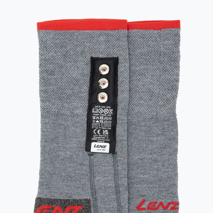 Skarpety narciarskie podgrzewane Lenz Heat Sock 5.1 Toe Cap Slim Fit grey/red 3