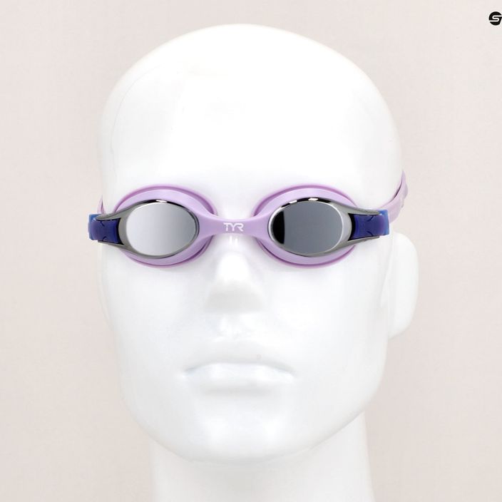 Okulary do pływania dziecięce TYR Swimple Metallized silver/purple 7