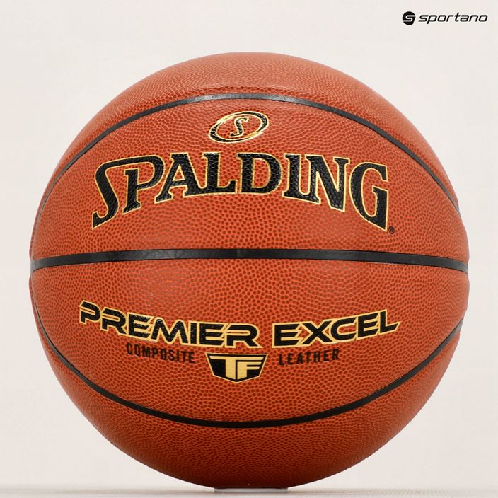 Piłka do koszykówki Spalding Premier Excel pomarańczowy rozmiar 7 5