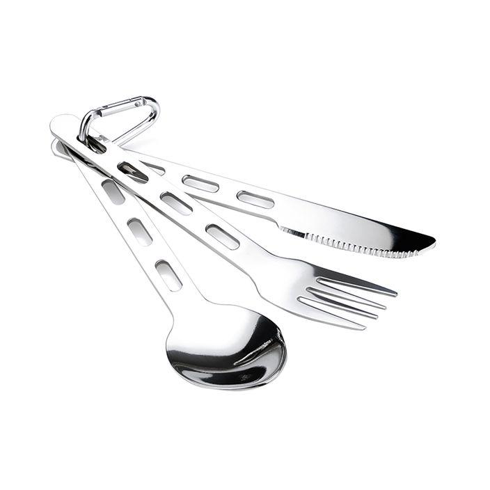 Zestaw sztućców GSI Outdoors Glacier Stainless Ring Cutlery brushed 2