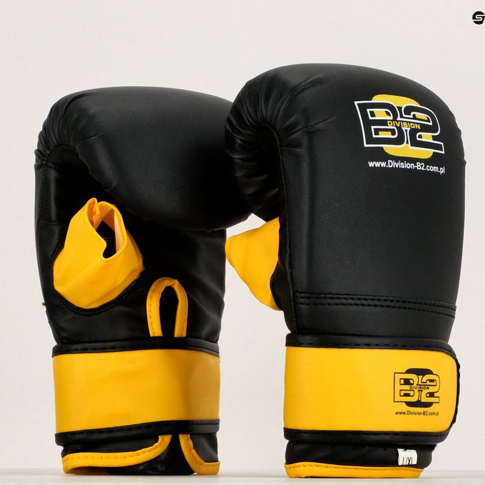 Rękawice bokserskie przyrządowe DIVISION B-2 DIV-BG03 black/yellow 11