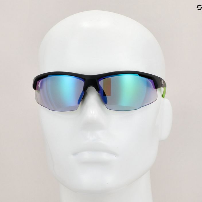 Okulary przeciwsłoneczne GOG Falcon C matt black/green/ polychromatic green 7