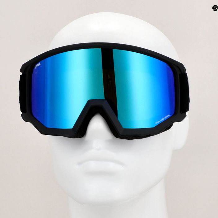 Gogle narciarskie UVEX Athletic CV black mat/mirror blue colorvision green 7