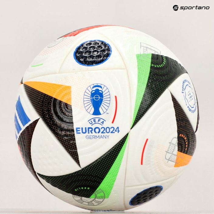 Piłka do piłki nożnej adidas Fussballiebe Pro EURO 2024 white/black/glow blue rozmiar 5 8