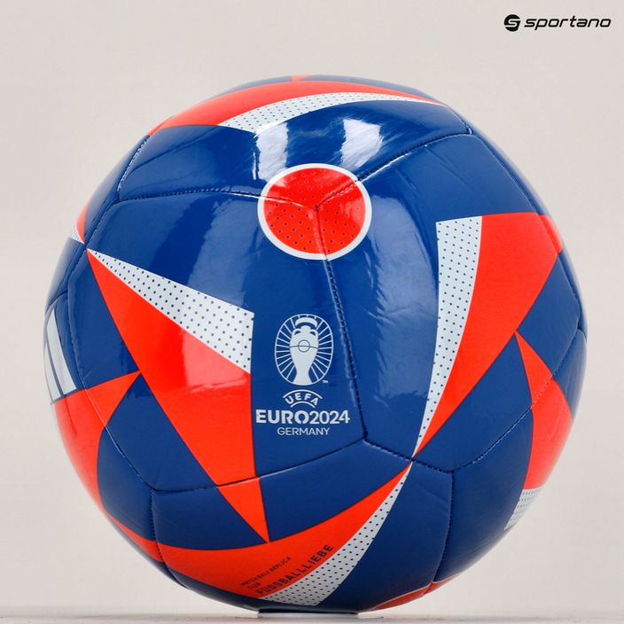Piłka do piłki nożnej adidas Fussballiebe Club EURO 2024 glow blue/solar red/white rozmiar 5 6