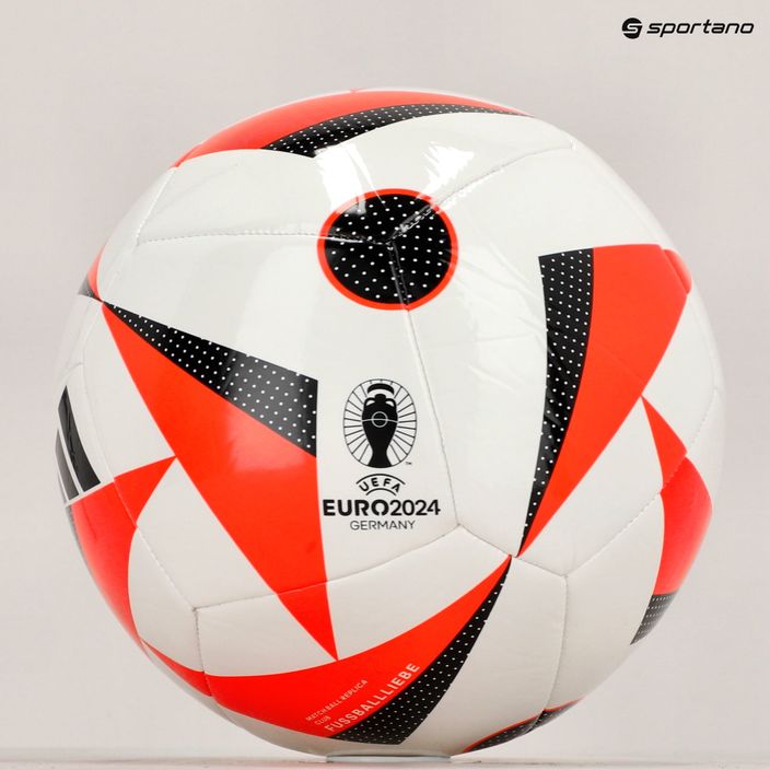 Piłka do piłki nożnej adidas Fussballiebe Club EURO 2024 white/solar red/black rozmiar 5 6