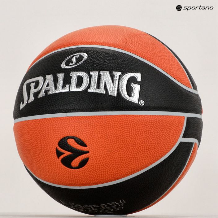 Piłka do koszykówki Spalding Euroleague TF-1000 Legacy pomarańczowa/czarna rozmiar 7 5