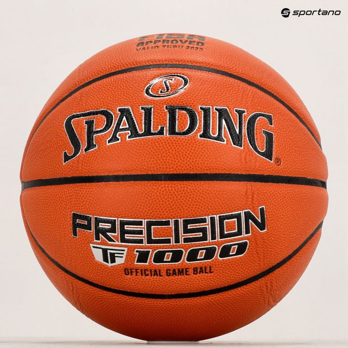 Piłka do koszykówki Spalding TF-1000 Precision Logo FIBA pomarańczowa rozmiar 7 5