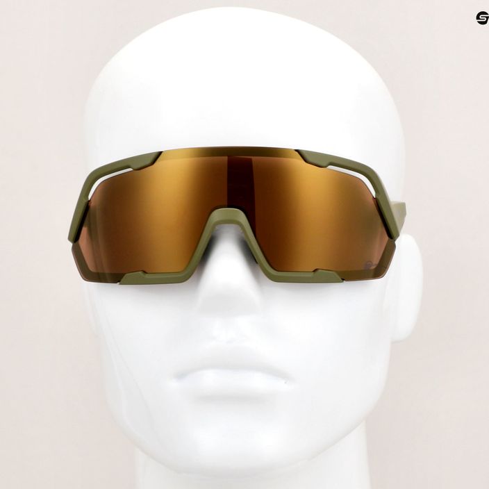 Okulary przeciwsłoneczne Alpina Rocket Q-Lite olive matt/bronze mirror 10