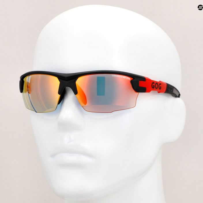 Okulary przeciwsłoneczne GOG Steno C matt black/red/polychromatic red 11