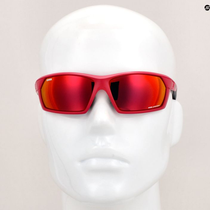 Okulary przeciwsłoneczne UVEX Sportstyle 225 Pola red grey mat 11