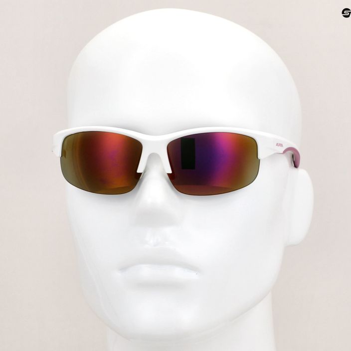 Okulary przeciwsłoneczne dziecięce Alpina Junior Flexxy Youth HR white purple matt/pink mirror 7