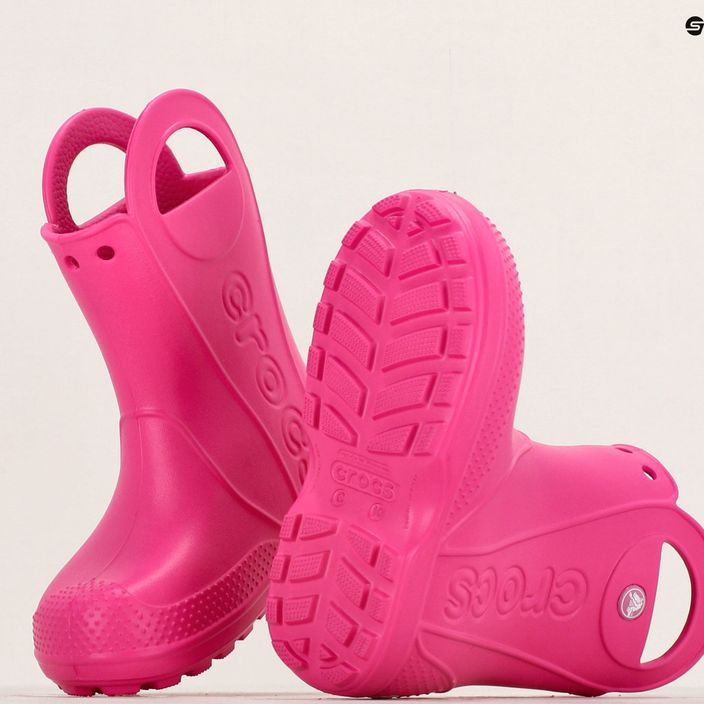 Kalosze dziecięce Crocs Handle Rain Boot Kids candy pink 10