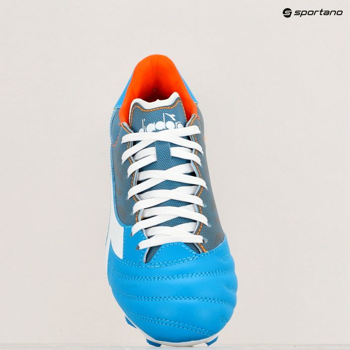 Buty piłkarskie męskie Diadora Brasil Elite Veloce GR LPU blue fluo/white/orange 16