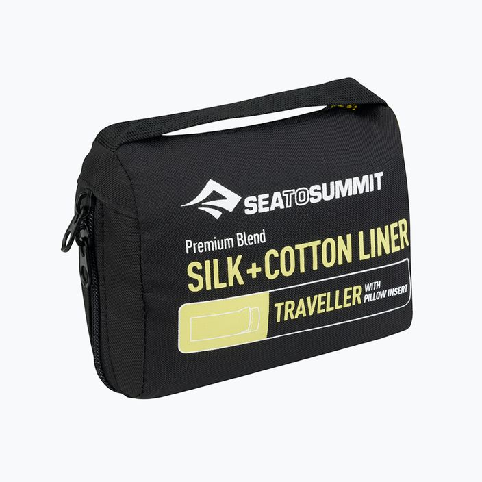 Wkład do śpiwora Sea to Summit Silk/Cotton Traveller with Pillow Slip navy blue 2