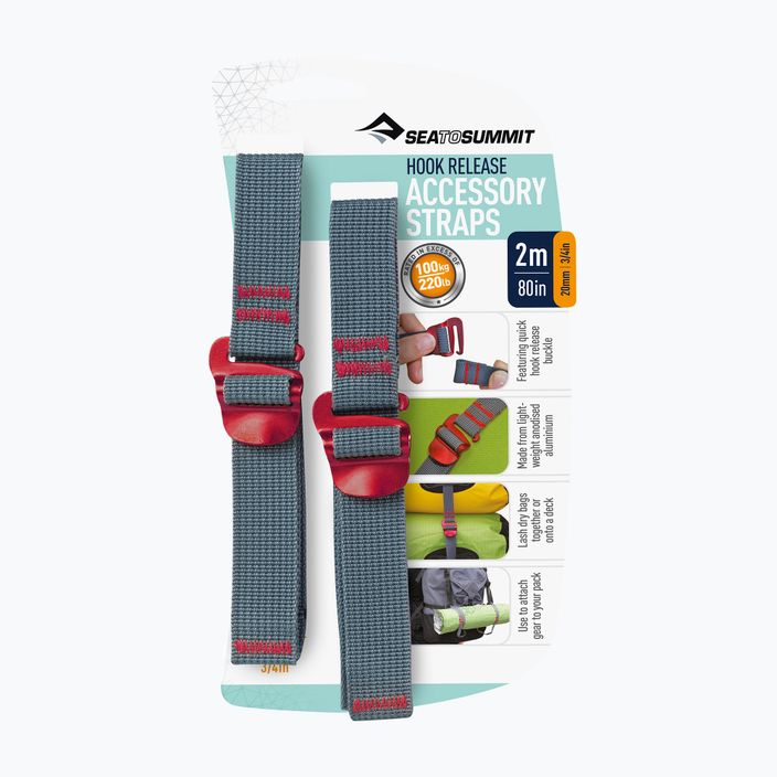 Pasy mocujące Sea to Summit Hook Release Accessory Strap red 2