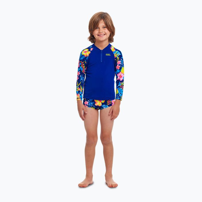 Longsleeve do pływania dziecięcy Funky Trunks Zippy Rash Vest in bloom 2