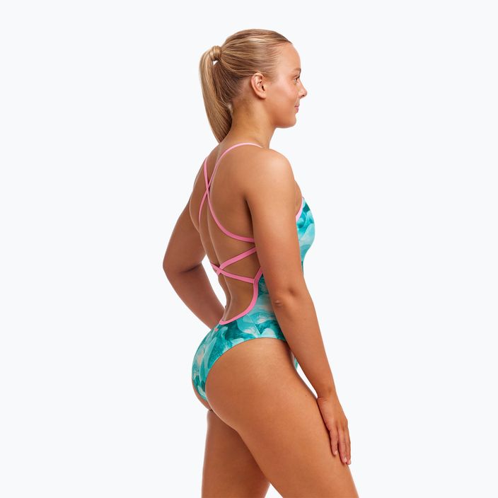 Strój pływacki jednoczęściowy damski Funkita Strapped In One Piece teal wave 4