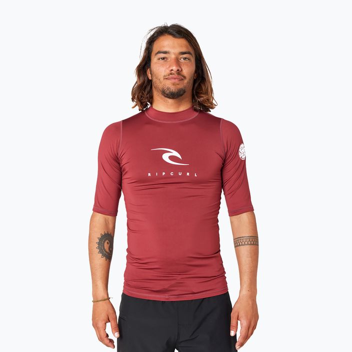 Koszulka do pływania męska Rip Curl Corps maroon