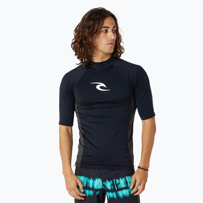 Koszulka do pływania męska Rip Curl Waves Upf Perf S/S black