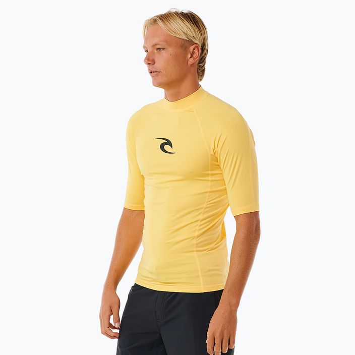Koszulka do pływania męska Rip Curl Waves Upf Perf S/S yellow 3
