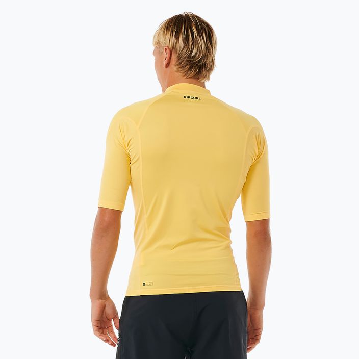 Koszulka do pływania męska Rip Curl Waves Upf Perf S/S yellow 4