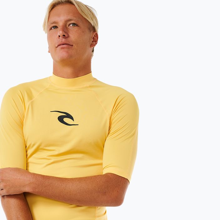 Koszulka do pływania męska Rip Curl Waves Upf Perf S/S yellow 5