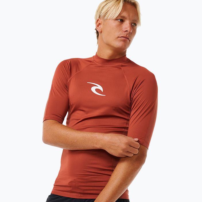 Koszulka do pływania męska Rip Curl Waves Upf Perf S/S red 5