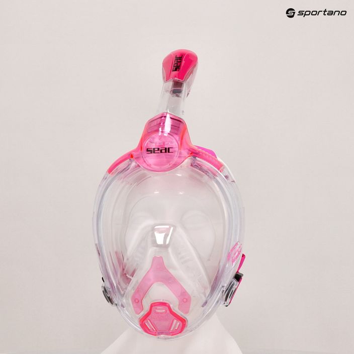 Maska pełnotwarzowa do snorkelingu dziecięca SEAC Libera pink transp./pink 5