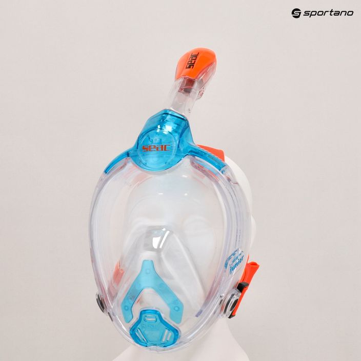 Maska pełnotwarzowa do snorkelingu dziecięca SEAC Libera acquamarine/orange 4