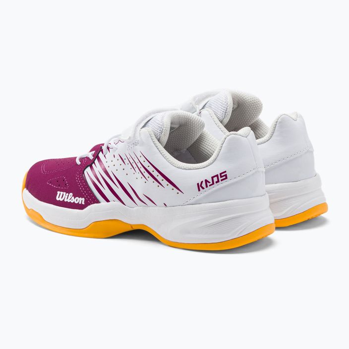 Buty do tenisa dziecięce Wilson Kaos K 2.0 Jr baton rouge/white/saffron 3