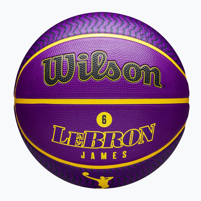 Piłka do koszykówki Wilson NBA Player Icon Outdoor Lebron violet rozmiar 7