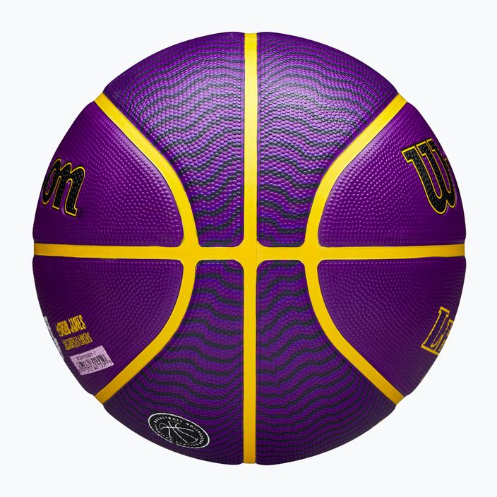 Piłka do koszykówki Wilson NBA Player Icon Outdoor Lebron violet rozmiar 7 4