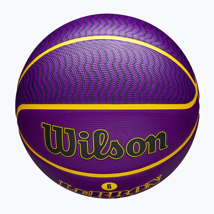 Piłka do koszykówki Wilson NBA Player Icon Outdoor Lebron violet rozmiar 7 5