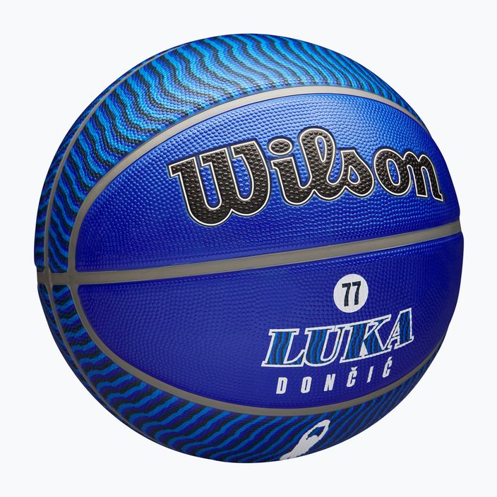 Piłka do koszykówki Wilson NBA Player Icon Outdoor Luka blue rozmiar 7 2