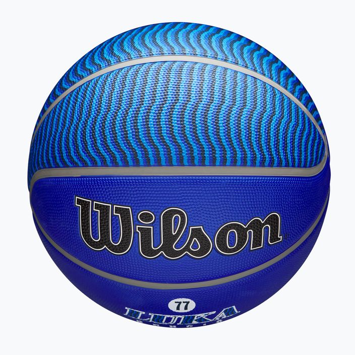 Piłka do koszykówki Wilson NBA Player Icon Outdoor Luka blue rozmiar 7 5