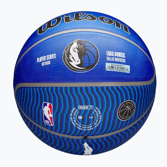 Piłka do koszykówki Wilson NBA Player Icon Outdoor Luka blue rozmiar 7 7